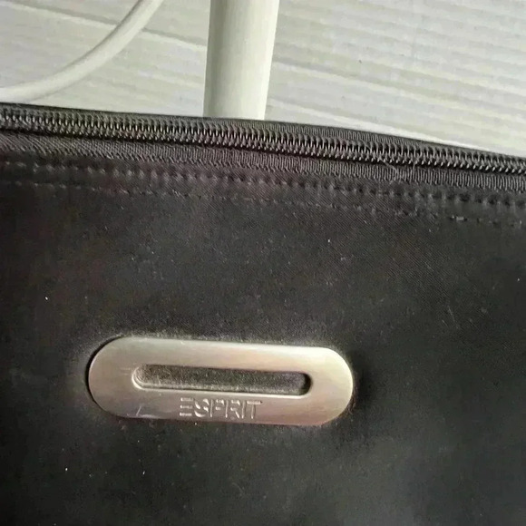 Esprit Black Satin Fabric Shoulder Bag - Picture 3 of 10